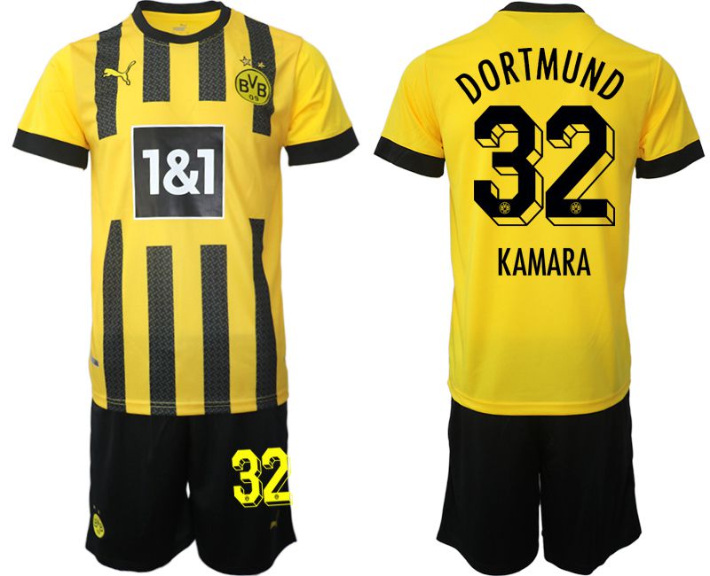 Cheap Men 2022-2023 Club Borussia Dortmund home yellow 32 Soccer Jersey